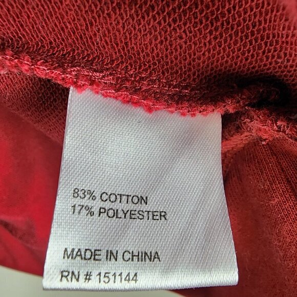 Lea & Viola sz M Puff Sleeve sweatshirt burgundy - Picture 6 of 12